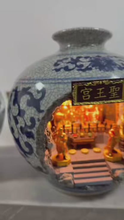 [Divine Grace] Immortal Realm in a Pot - Grand Emperor Guangze & Wondrous Melody Fairy Supreme Edition | Premium Feng Shui Ornament